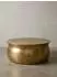 KADIMA DESIGN Couchtisch orientalisch rund, Aluminium, gold, 75x75x31cm