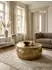 KADIMA DESIGN Couchtisch orientalisch rund, Aluminium, gold, 75x75x31cm