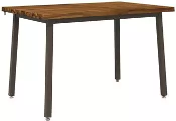 vidaXL Esstisch Akazienholz massiv 140x70x75cm, natur/kaffee