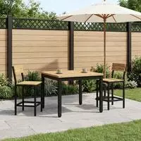 vidaXL Couchtisch Wei&szlig; gewaschen und Schwarz 60 x 60,5 x 36 cm
