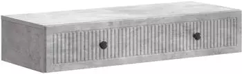 vidaXL Wandmontierter Beistelltisch, Holzwerkstoff, betongrau