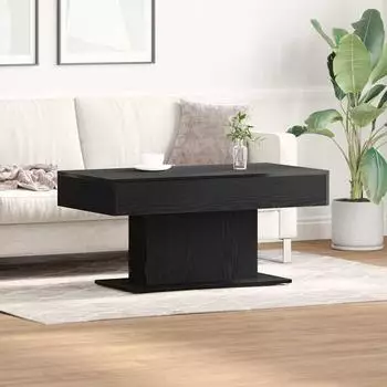 vidaXL Couchtisch Eichen-Optik, schwarz, 96x50x45cm (862624)