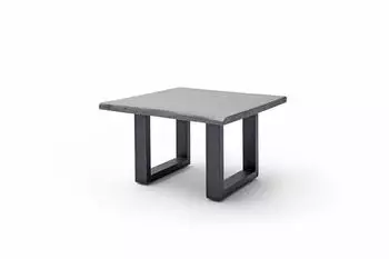 Robas Lund Cartagena Couchtisch Akazie grau, U-Gestell anthrazit, 75x45x75cm