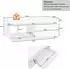 OKWISH Couchtisch weiß Hochglanz mit LED-Beleuchtung und Schublade, 100x50x40,3cm