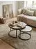 KADIMA DESIGN Couchtisch 2er-Set, rund, Mangoholz/Metall, braun, 60x40cm