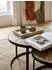 KADIMA DESIGN Couchtisch 2er-Set, rund, Mangoholz/Metall, braun, 60x40cm
