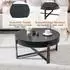 MODFU Couchtisch rund Ø68x36cm, MDF/Metall, schwarz (68x36x68)