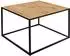 Mäusbacher Lino Couchtisch Asteiche, schwarzes Metallgestell, 80x45x80cm (6606-CT-80x80)