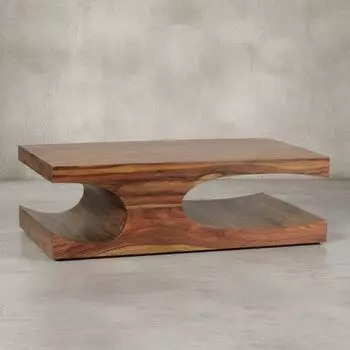 KADIMA DESIGN BOHA Couchtisch Massivholz Sheesham, dunkelbraun, 118x70x38cm