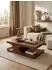 KADIMA DESIGN BOHA Couchtisch Massivholz Sheesham, dunkelbraun, 118x70x38cm