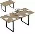 HomCom Ausziehbarer Esstisch 140-180x80cm, Stahl, Industrie-Design, 6-8 Personen