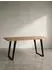 KADIMA DESIGN Atoll Esstisch Akazie Massivholz Baumkante U-Gestell 120x60x76cm