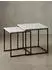 KADIMA DESIGN Beistelltisch 2er-Set Marmoroptik weiß, Gestell schwarz