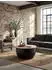 KADIMA DESIGN Couchtisch Mangoholz & Metall, rund, schwarz, 60x41x60cm