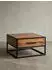 KADIMA DESIGN Couchtisch WL5.623 Sheesham/Metall Industrial 65x38x65cm braun (WL5.623)