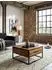 KADIMA DESIGN Couchtisch WL5.623 Sheesham/Metall Industrial 65x38x65cm braun (WL5.623)