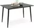 Idimex Nora Esstisch rechteckig, MDF/Metall, schwarz, 120x80cm (800001489918)