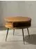 KADIMA DESIGN Couchtisch Sheesham Massivholz & Metall, rund, 60x45x60cm