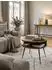 KADIMA DESIGN Couchtisch Sheesham Massivholz & Metall, rund, 60x45x60cm