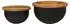 vidaXL Couchtisch-Set 2-tlg., schwarz, Altholz massiv (351753)