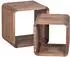 KADIMA DESIGN Satztisch BOHA 2er-Set, Akazien-Massivholz, Würfelform