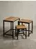 KADIMA DESIGN AKOLA Beistelltisch 3er-Set, Sheesham Massivholz, Metallbeine