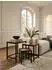 KADIMA DESIGN AKOLA Beistelltisch 3er-Set, Sheesham Massivholz, Metallbeine