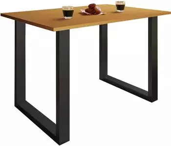 VCM Xona U Esstisch 110x80cm, schwarz/Buche (21340447-0)