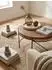 KADIMA DESIGN Couchtisch rund Akazie Massivholz/Metall 62x40x62cm (4255632587580)