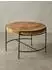 KADIMA DESIGN Couchtisch rund Akazie Massivholz/Metall 62x40x62cm (4255632587580)