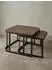 KADIMA DESIGN Couchtisch 2er-Set, Mango-Massivholz, Metall, dunkelbraun (800001018526)