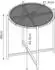 en.casa Lier Beistelltisch rund, Glas/Metall, schwarz (46x42cm)