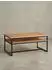 KADIMA DESIGN Couchtisch Akazienholz Metall 100x60x45cm Industrial mit Stauraum