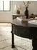 KADIMA DESIGN Couchtisch rund, Mangoholz massiv, schwarz, 60x36x60cm