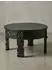 KADIMA DESIGN Couchtisch rund, Mangoholz massiv, schwarz, 60x36x60cm