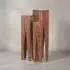 KADIMA DESIGN Beistelltisch 3er-Set, Sheesham Massivholz, quadratisch, dunkelbraun, 25x25x100cm