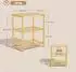 HomCom Beistelltisch 3 Ebenen Bambus, 30x50,5x40,6cm