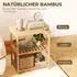 HomCom Beistelltisch 3 Ebenen Bambus, 30x50,5x40,6cm
