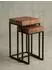 KADIMA DESIGN Satztisch WL5.660 Sheesham Massivholz Metallgestell 2-teilig (WL5.660)