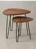 KADIMA DESIGN Satztisch WL5.659 2-teilig Sheesham Massivholz Metallgestell (WL5.659)