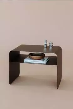 Metallbude Cosmo Beistelltisch Metall, dunkelbraun, 60x44cm (1001485)
