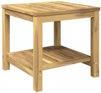 vidaXL Couchtisch Wei&szlig; gewaschen 48,5 x 49 x 45 cm Massivholz Akazie