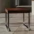 KADIMA DESIGN GUNA Beistelltisch Massivholz Sheesham, Metallgestell, dunkelbraun (45x45x40cm)