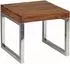 KADIMA DESIGN GUNA Beistelltisch Massivholz Sheesham, Metallgestell, dunkelbraun (45x45x40cm)