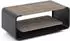 WFL GROUP Couchtisch 100 x 50 cm mit Schwebender Ablage Cremona Cannolo Eiche Schwarz