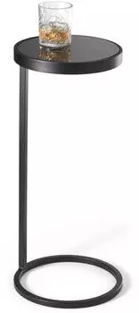 Philippi Lupo mit Standbein &Oslash; 27x61 cm Stahl Schwarzglas