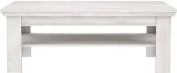 Forte Couchtisch Pinie 120x45x60 cm wei&szlig;