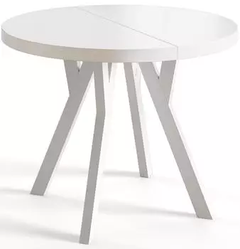 M&ouml;bel Kraft Esstisch ausziehbar&Oslash; 80cm Wei&szlig;