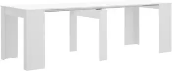 Kauf-Unique Konsolentisch 51-239 cm wei&szlig; gl&auml;nzend