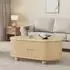 Stilvora Couchtisch oval mit 2 Schiebetüren, MDF, 100×50×40cm (QTEOB8DCZX82SRQ4)